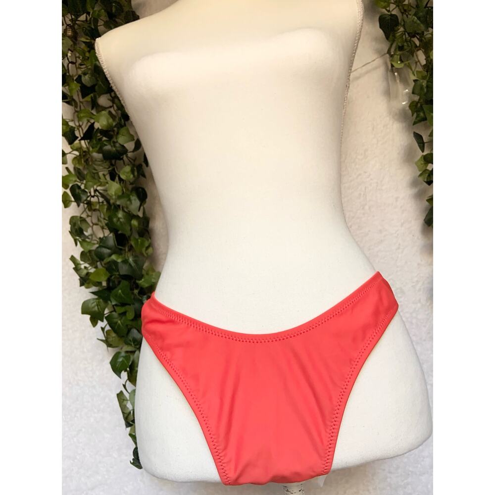 NWT Candy Pants Coral High Hip Thong Bikini Bottoms size Medium - Picture 2 of 10